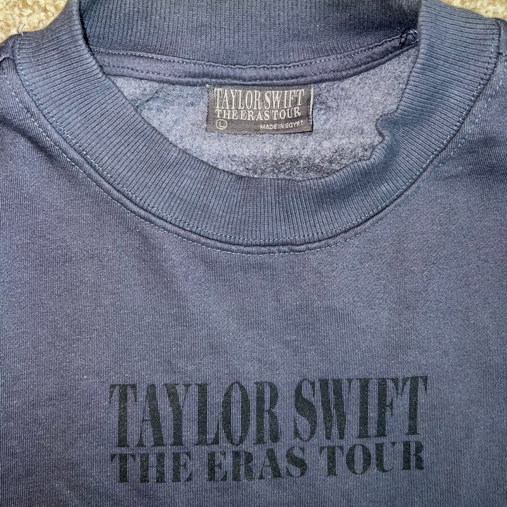 Large Taylor Swift Eras Tour Blue Crewneck NWT